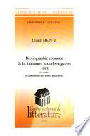 Bibliographie courante de la littérature luxembourgeoise