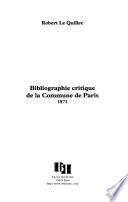 Bibliographie critique de la Commune de Paris