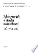 Bibliographie d'etudes Balkaniques