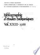Bibliographie d'études balkaniques