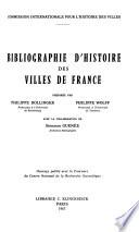 Bibliographie d'histoire des villes de France