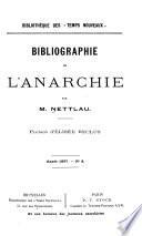 Bibliographie d l'anarchie