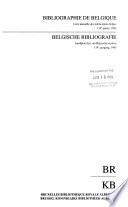 Bibliographie de Belgique