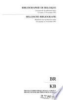 Bibliographie de Belgique