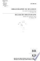 Bibliographie de Belgique