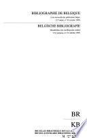 Bibliographie de Belgique