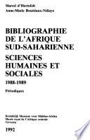 Bibliographie de l'Afrique sud-saharienne, sciences humaines et sociales