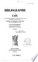 Bibliographie de l'Ain... précédée d'une histoire de l'imprimerie dans le département de l'Ain