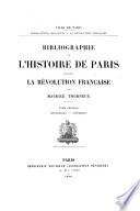 Bibliographie de l'histoire de Paris pendant la Révolution française
