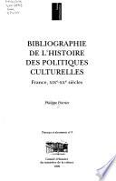 Bibliographie de l'histoire des politiques culturelles