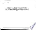 Bibliographie de l'histoire du Québec et du Canada, 1966-1975