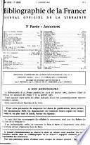 Bibliographie de la France, Biblio