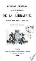 Bibliographie de la France, ou journal général de l'imprimerie et de la librairie