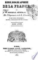 Bibliographie de la France, ou journal général de l'imprimerie et de la librairie