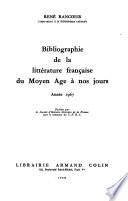 Bibliographie de la littérature française du Moyen Age à nos jours