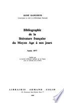 Bibliographie de la littérature française du Moyen Age à nos jours