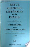 Bibliographie de la littérature française (XVIe-XXe siècles).