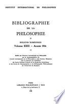 Bibliographie de la philosophie