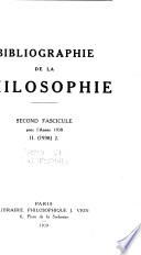 Bibliographie de la philosophie
