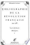 Bibliographie de la Révolution française 1940-1988