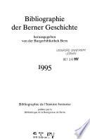 Bibliographie Der Berner Geschichte