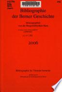Bibliographie Der Berner Geschichte