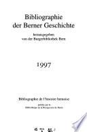 Bibliographie Der Berner Geschichte