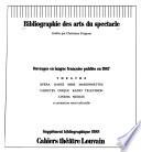 Bibliographie des arts du spectacle