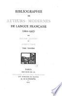 Bibliographie des auteurs modernes de langue française