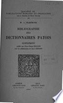 Bibliographie des dictionnaires patois