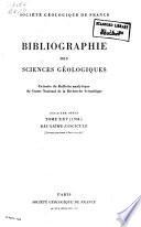 ... Bibliographie des sciences géologiques
