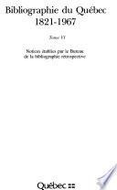 Bibliographie du Québec, 1821-1967