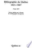 Bibliographie du Québec, 1821-1967