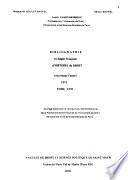 Bibliographie en langue française d'histoire du droit