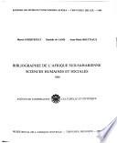 Bibliographie ethnographique de l'Afrique sud-saharienne