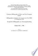 Bibliographie européenne des travaux sur l'ex-URSS et l'Europe de l'Est/European