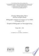 Bibliographie Européenne Des Travaux Sur L'ex-URSS Et L'Europe de L'Est