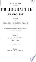 Bibliographie française
