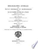 Bibliographie générale des travaux historiques et archéologiques publiés par les sociétés savantes de la France: Seine-et-Marne-Yonne. France d'outre-mer et étranger