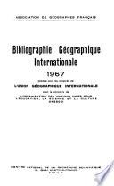 Bibliographie géographique internationale