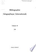 Bibliographie géographique internationale