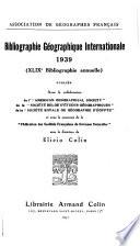 Bibliographie géographique internationale