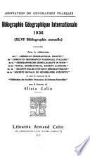 Bibliographie géographique internationale