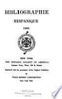 Bibliographie hispanique