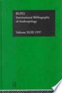 Bibliographie Internationale D'anthropologie Sociale Et Culturelle