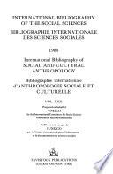Bibliographie Internationale D'anthropologie Sociale Et Culturelle