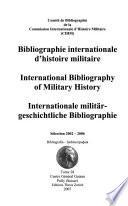 Bibliographie internationale d'histoire militaire