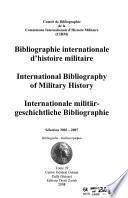 Bibliographie internationale d'histoire militaire