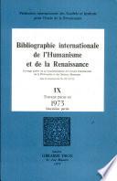 Bibliographie Internationale de l''Humanisme et de la Renaissance