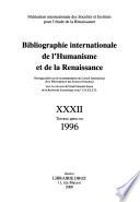 Bibliographie internationale de l'Humanisme et de la Renaissance